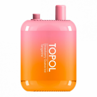 Одноразовая электронная сигарета TOPOL Gemini Bar 10000 - Stawberry Guava Ice / Tangerine (Клубника Гуава со льдом / Мандарин)