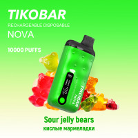(М) Одноразовая электронная сигарета Tikobar NOVA X 10000 - Sour Jelly Bears (Кислые Мармеладки)