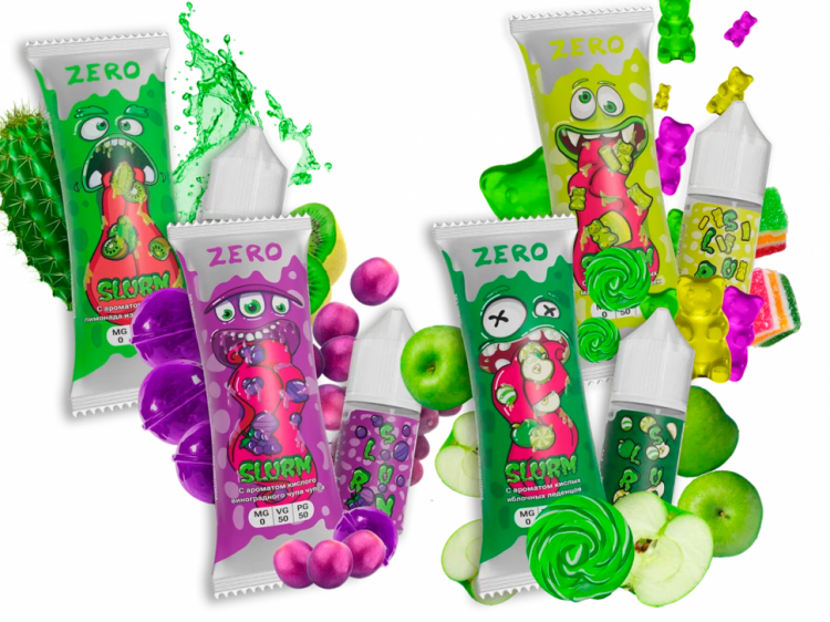(М) Жидкость Slurm Zero - Sour Fizzy (Кислая Шипучка из Лимона и Лайма) 58 мл (0 мг)
