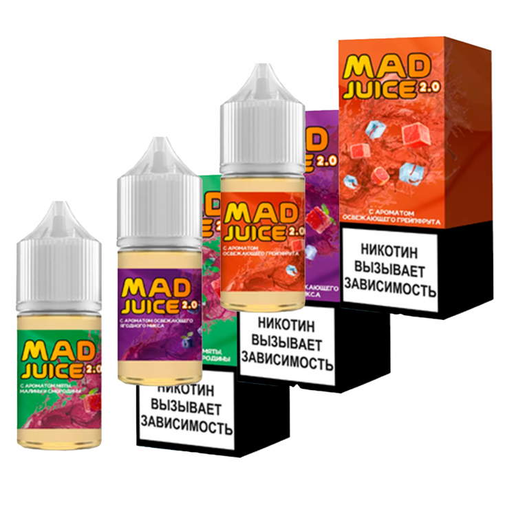(М) Жидкость Mad juice 2.0 Salt - Охлаждённая Вишнёвая смородина 30 мл (20 мг)